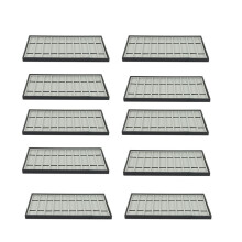 10X Soporte para Correa de Reloj de 10 Ranuras, Estuche para Correa de Reloj con Tapa Transparente, Organizador de Correas de Reloj, Bandeja Apilable