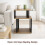 Rustic Oak Black 3-Tier End Table Living Room 2