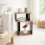 Elegant Oak Black 2-Tier Side Table Coffee Table 1