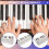 61Keys 88 Keys Piano Keyboard Reference Chart Five  Piano Reference Chart Electronic Piano Fingerings Practice Cards 4