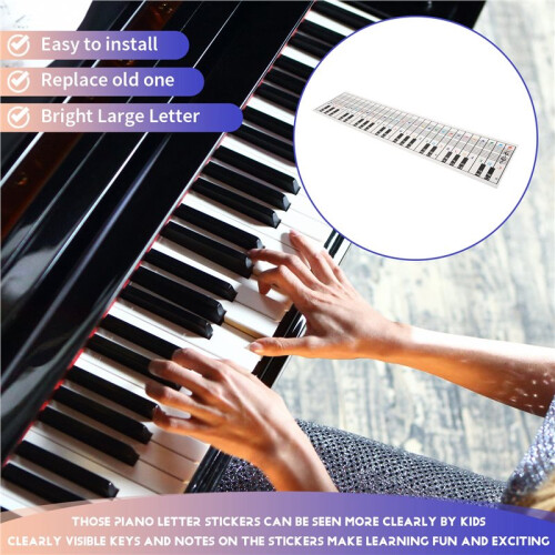 61Keys 88 Keys Piano Keyboard Reference Chart Five  Piano Reference Chart Electronic Piano Fingerings Practice Cards 2