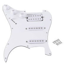 Gitara Elektryczna ST SQ z Fabrycznie Okablowaną Gitarą Elektryczną Pickguard Pickup Assembly BiałY Regularny