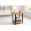 Oak 2-Tier Side Table with Black Metal Legs 2