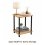 Oak 2-Tier Side Table with Black Metal Legs 4