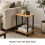 Oak 2-Tier Side Table with Black Metal Legs 5