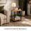 Oak 2-Tier Side Table with Black Metal Legs 6