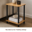 Oak 2-Tier Side Table with Black Metal Legs 7