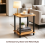 Oak 2-Tier Side Table with Black Metal Legs 8