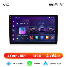 Junsun Autoradio Android 13, 4GB RAM + 64GB Stockage, Écran QLED, CarPlay et Android Auto, pour Fiat Bravo 2007-2012