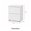High Gloss White Bedside Table 2 Drawer Nightstand 5