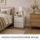 High Gloss White Bedside Table 2 Drawer Nightstand 6
