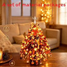 (Orange) Magic Christmas Beaded Tree Craft Set With Resin Material For Festivals Home Decor