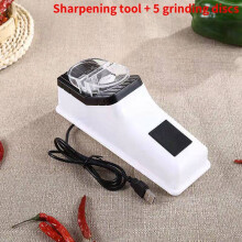 Aiguiseur électrique avec alimentation USB et plusieurs meules pour outils cuisine