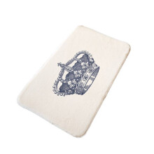 (White Crown, 60x40cm) Rug Decor Home With Crown Deer Pattern Non Slip Door Mat For Bedroom Entrance Gift