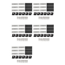 60pcs Solar Panel Bracket Aluminum PV Rail Fastening Module Trapezoidal Roof Mount Solar Rail End