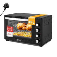 TZS First Austria - Mini Oven 45L 2000W - Small Pizza-Oven temperature control up to 230C & non-stick coating - Baking-Oven 60 min. timer, 4