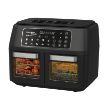 Hamilton Beach Air Fryer, 11L, Dual, VisionCook, 2400W, Vision Window, 10 One-Touch Presets, Vortex Technology, Dual Zones, Match Cook, Smart Finish,