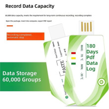 Temp019 Disposable USB Temperature Data Logger, 180 Days Recording PDF Report, -30-70 Cold Chain Temperature Recorder