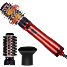 3- Hot Air Brush Hair Dryer Strong Wind Electric Straightener Curler Roller Blower Styling Tool for Women A EU Plug