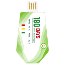 Temp019 Disposable USB Temperature Data Logger, 180 Days Recording PDF Report, -30-70 Cold Chain Temperature Recorder
