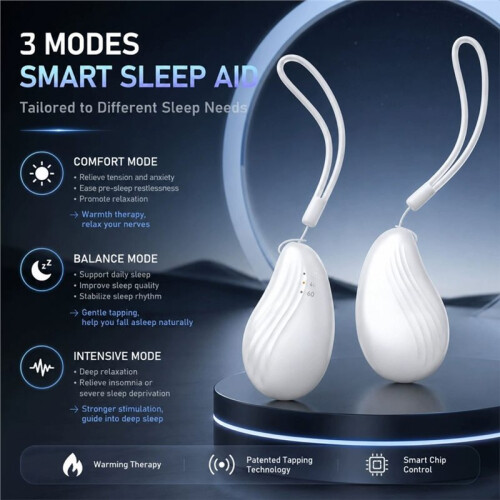 2PCS Handheld Sleep Aid Device Intelligent Pulse Stimulation Relieve Anxiety Stress Relief Quick Sleep Calming Device 2