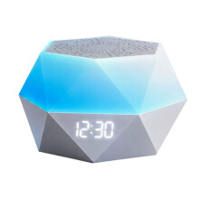 White Noise Sound Machine with Digital Clock,Portable Sleep Aid Machine for Kids Adult,App Control RGB Speaker