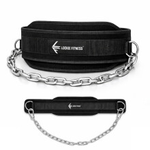 Lockie Fitness Weighted Dip Belt, 36 Inch Steel Chain, 350lb Support, Black