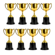 8 Pack Gold Trophy Award, Plastic Gold Award Trophy Winner Cup Gold Trophy Awards for Sports Rewards, Winning Prizes