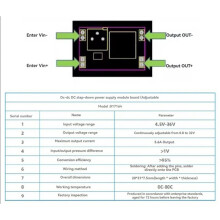 Adjustable Step-Down - Converter Module 4.5-36V to 0.8-32V 5.6A Power Supply Board for Electronics Projects