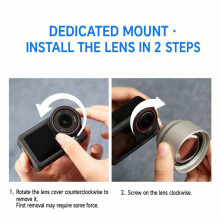 50mm Equivalent Lens for Osmo Action 4 5 Pro 6,Optical Glass Street Photography Grip Cage Kit,Protective Video Rig B
