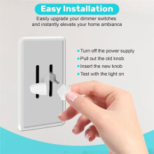 Conjunto 6 Botões Interruptor Dimmer Substituição, Botões Deslizantes Plástico para Controle Ventilador Parede, para Controle Velocidade e Luz Do