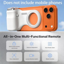 Magnetic Phone Grip with Remote Control Portable Phone Handle Vlog Recording Selfie, Easy One-Hand Operation