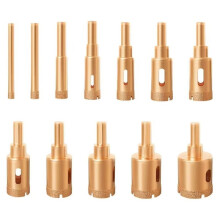 12-Piece Set of 6-35mm Drill Bits, Boxed, Angle Grinder, Hole Saw, Glass, Marble, Granite, Ceramic Kit, Stone Reamer.