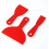 Plastic Putty Knife Set - 6Pcs Red Plastic Scraper Tool, 1.5"/3"/6" Sizes Spackle Knife for Spackling, Painting 2