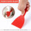 Plastic Putty Knife Set - 6Pcs Red Plastic Scraper Tool, 1.5"/3"/6" Sizes Spackle Knife for Spackling, Painting 3