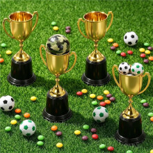 8 Pack Gold Trophy Award, Plastic Gold Award Trophy Winner Cup Gold Trophy Awards for Sports Rewards, Winning Prizes