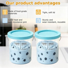 4-Delige Set Ijsbekers van 700 Ml (24 Oz) voor de voor NC500 NC501 Ijsmachine/Vriesbekers met Deksels en Handvat