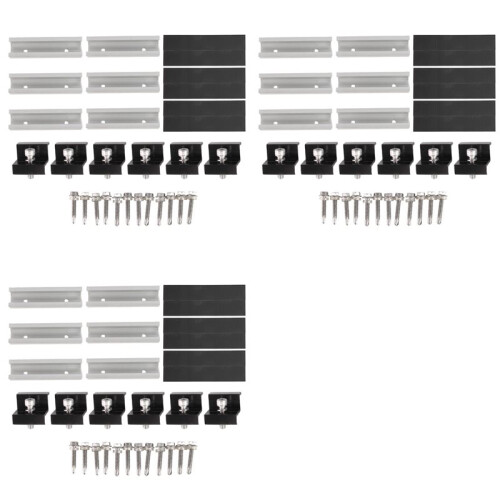 36pcs Solar Panel Bracket Aluminum PV Rail Fastening Module Trapezoidal Roof Mount Solar Rail End 1