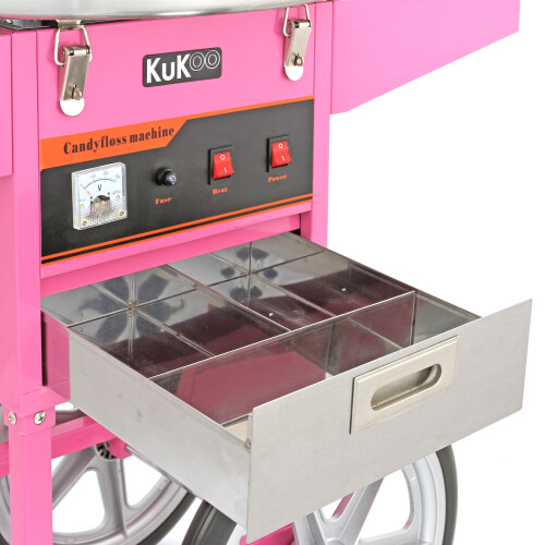 Candy Floss Machine Cart Rosa AlgodÃ³n Candyfloss AzÃºcar Maker Comercial ElÃctrico 2