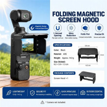 Parasole per Pocket 4P/4/3, Copertura Antiriflesso Magnetica Pieghevole, Paraluce Portatile Leggero per Fotocamera, Ideale per Viaggi All'Aperto A
