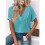 Womens  Size Loose Fit V Neck Solid Color Short Sleeve Tshirt Casual Basic Top Oversized Light Green M 5