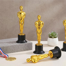 Lot de 24 Trophées Dorés, 15 cm, en Plastique Doré, pour Récompenses Sportives et de Compétition