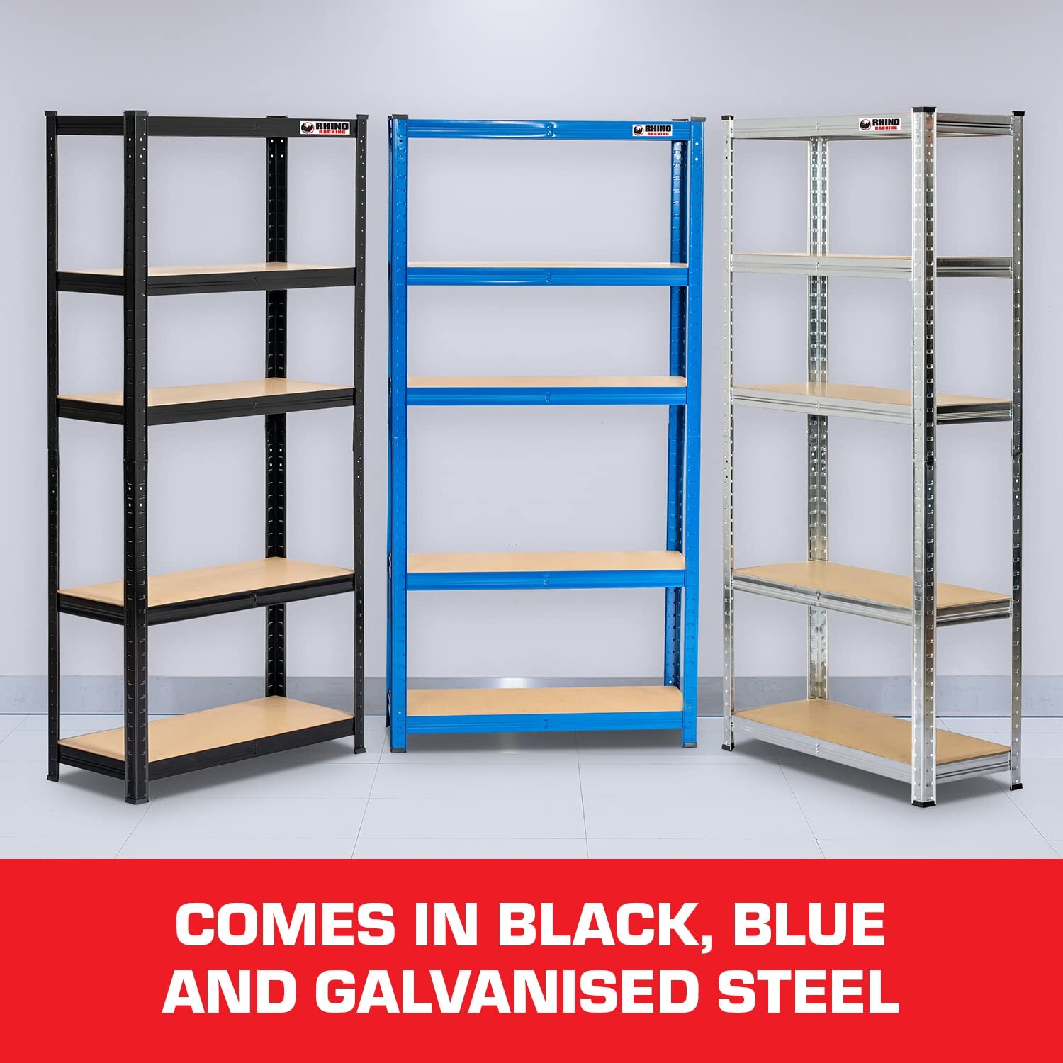 Rhino Racking – 2 Bays – 5 Tier Heavy Duty Garage Shelving Units ...