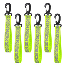 6 Pcs Reflective Strips, Reflective Keychain Reflective Backpack Tags for Backpack Cycling Walking Running