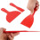Plastic Putty Knife Set - 6Pcs Red Plastic Scraper Tool, 1.5"/3"/6" Sizes Spackle Knife for Spackling, Painting 5