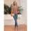 Womens  Size Loose Fit V Neck Solid Color Short Sleeve Tshirt Casual Basic Top Oversized Light Brown L 5