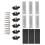 36pcs Solar Panel Bracket Aluminum PV Rail Fastening Module Trapezoidal Roof Mount Solar Rail End 7