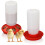 Automatic Chick Feeder & Waterer Kit - Top-Fill Design for Easy Refills, Plastic Poultry Drinker 1