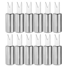 12 Brochettes Ă MaĂŻs en Acier Inoxydable, Supports Ă MaĂŻs Doux pour Barbecue, Camping et Pique-Nique