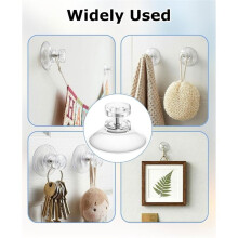 20 PCS 32mm Small Suction Cups with Screw Nut, Clear PVC Strong Suction Cup for Window Bathroom Wall Car Shade